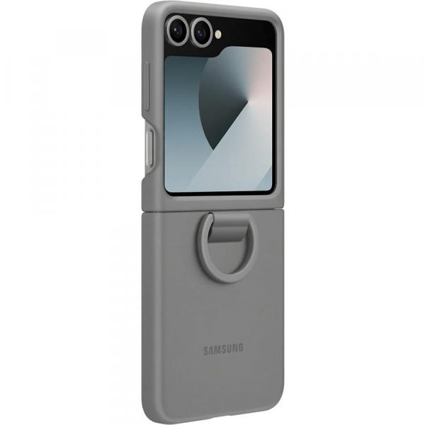 OUTLET: Etui Samsung Silicone Case Ring do Galaxy Z Flip7 FE / Z Flip6, szare