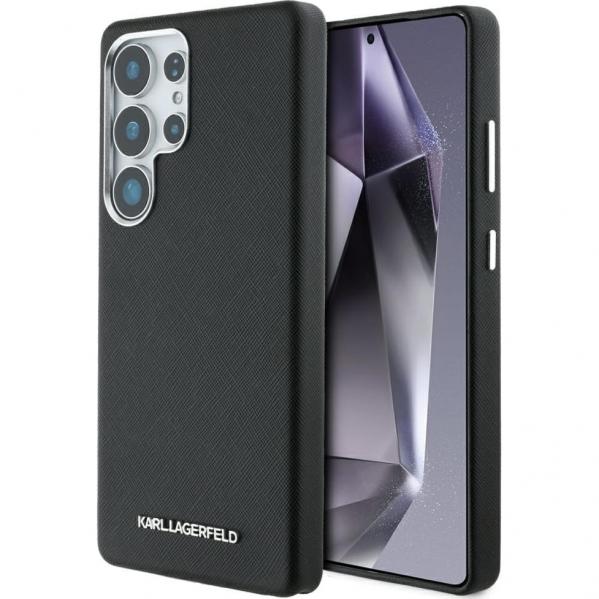Etui Karl Lagerfeld Saffiano Full Wrapped MagSafe do Galaxy S25 Ultra, czarne