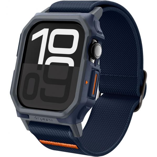 Etui z paskiem Spigen Lite Fit Pro do Apple Watch 10 46 mm, granatowe