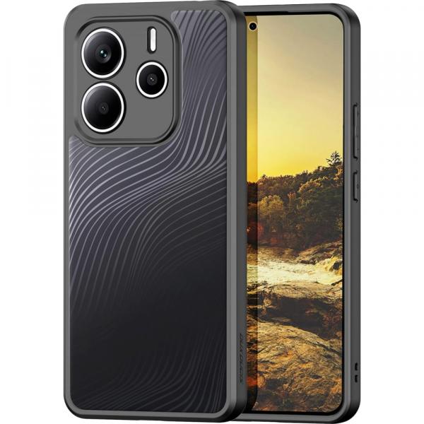 Etui Dux Ducis AIMO do Xiaomi Redmi Note 14 5G, przezroczyste z czarną ramką