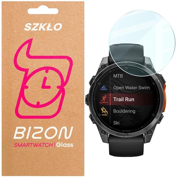 Szkło hartowane na ekran Bizon Glass Watch Clear do Garmin Tactix 8 AMOLED 51 mm / SOLAR 51 mm