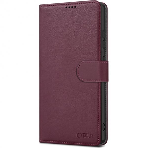Etui Tech-Protect Wallet do Galaxy A36 5G, bordowe