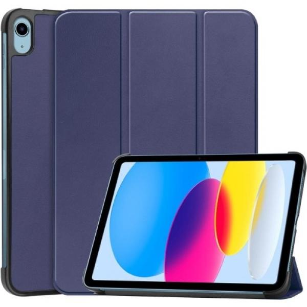 Etui Bizon Case Tab Croc do Apple iPad 10 10.9 2022, granatowe