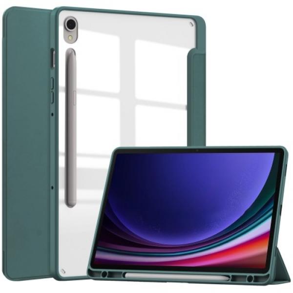 Etui Bizon Case Tab Clear Matt do Galaxy Tab S9, ciemnozielone