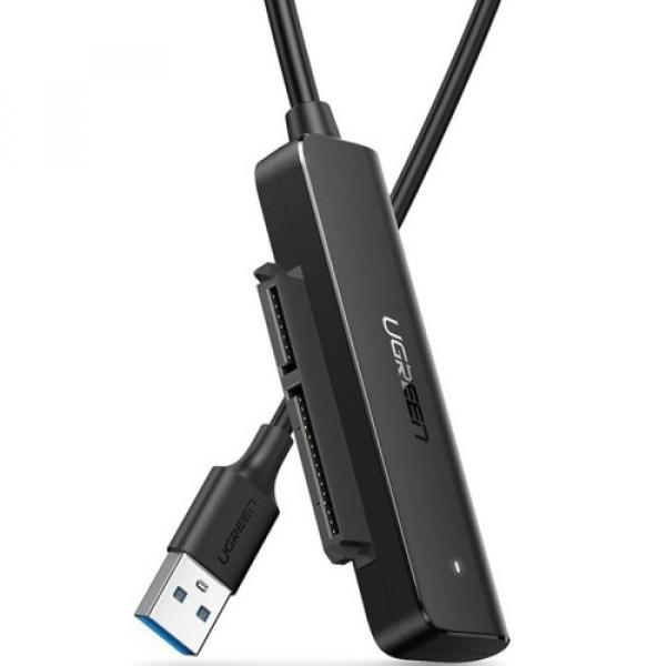 Adapter / przejściówka Ugreen USB-A do dysku SATA 2.5'', SSD, HDD, 5 Gbps, 0,5 m, czarny