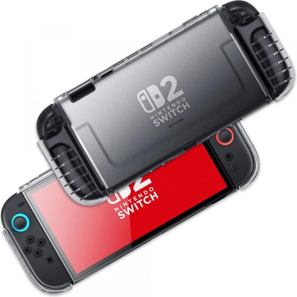 Etui pancerne Supcase Crystal do Nintendo Switch 2, matowe przezroczyste