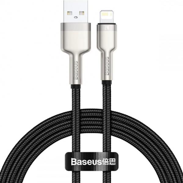 OUTLET: Kabel Baseus Cafule Metal USB-A do Lightning 2.4A 1m, czarny