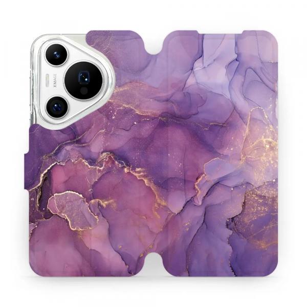 Etui z klapką do Huawei Pura 70 Pro / Pro+, Mobiwear Book, fioletowe