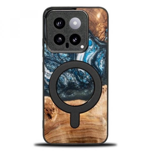 Drewniane etui do Xiaomi 14 Pro, Bewood Unique Planets Ziemia do MagSafe