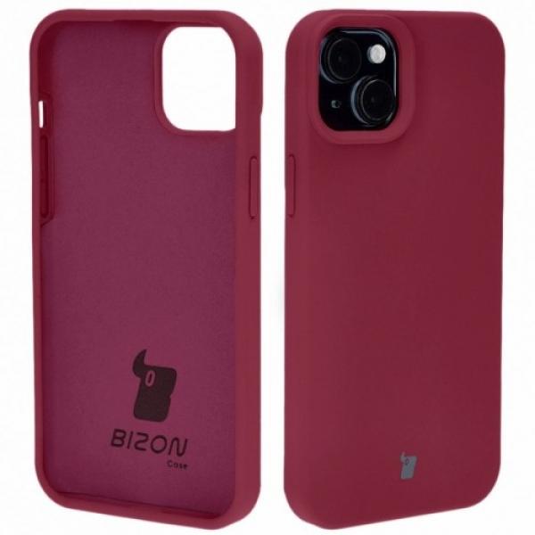 Silikonowe etui Bizon Soft Case do iPhone 15 Plus, ciemnofioletowe