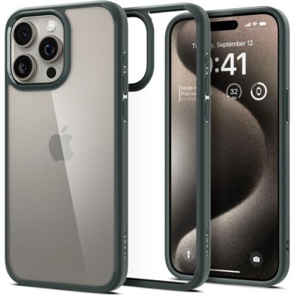 OUTLET: Etui Spigen Ultra Hybrid do iPhone 15 Pro Max, przezroczysto-zielone