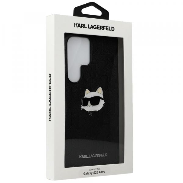 Etui Karl Lagerfeld HardCase Monogram Karl Head Pin do Galaxy S25 Ultra, czarne