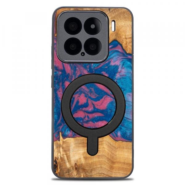Drewniane etui do Xiaomi 15, Bewood Unique Neons Vegas do MagSafe