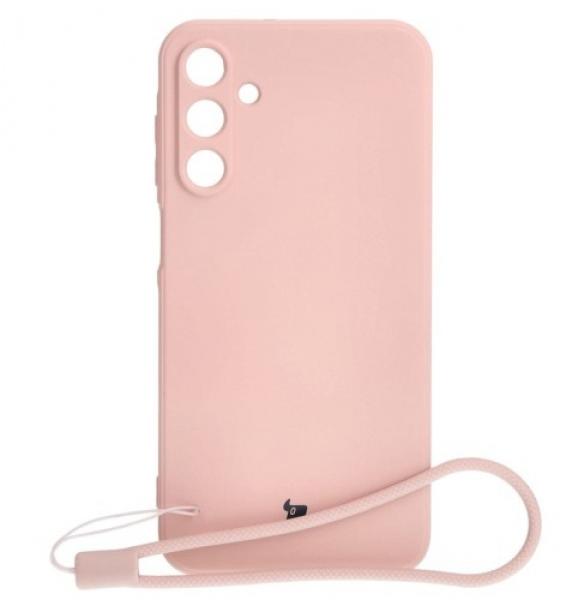 Etui Bizon Case Silicone Sq do Galaxy A15 4G/5G, jasnoróżowe