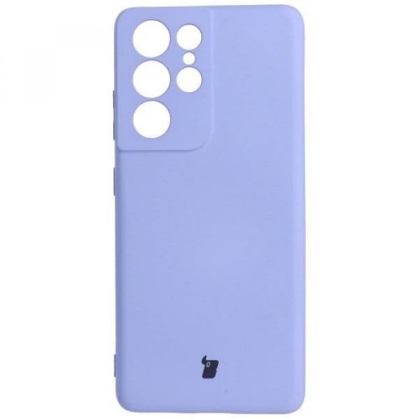 Etui Bizon Case Silicone do Galaxy S21 Ultra, jasnofioletowe