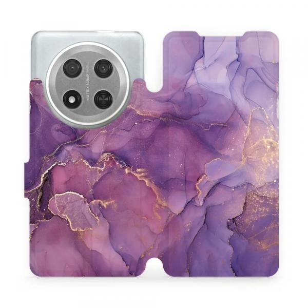 Etui z klapką do Honor Magic7 Lite, Mobiwear Book, fioletowe