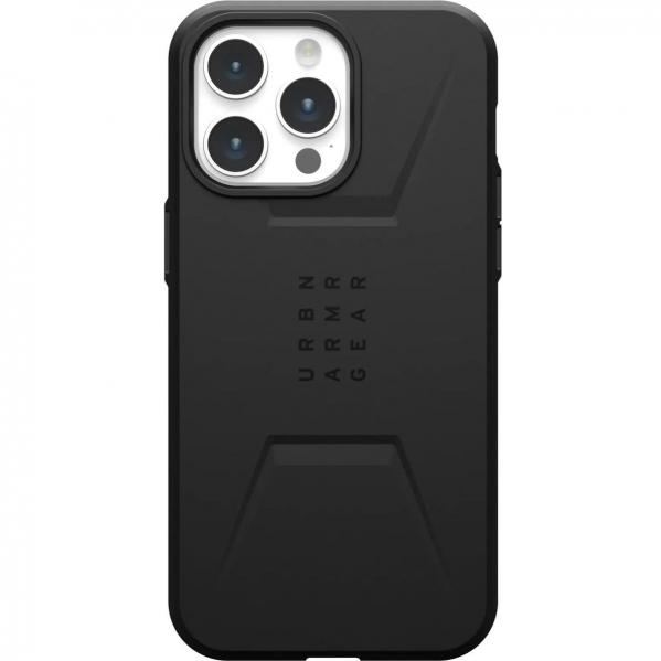 OUTLET: Etui pancerne Urban Armor Gear Civilian MagSafe do iPhone 15 Pro Max, czarne