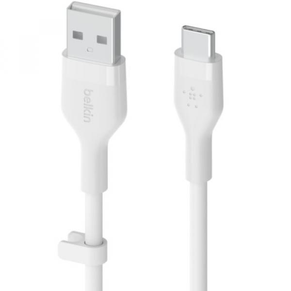 Kabel Belkin Boost Charge Flex Silicone MFi USB-A do USB-C 1m, biały