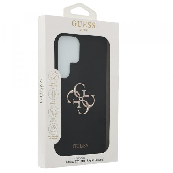 Etui Guess Hardcase Silicone Big 4G Logo Bottom Script do Samsung Galaxy S25 Ultra, czarne