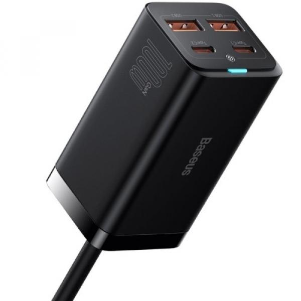 Ładowarka sieciowa Baseus GaN3 Pro 2x USB-C, 2x USB-A 100W, czarna