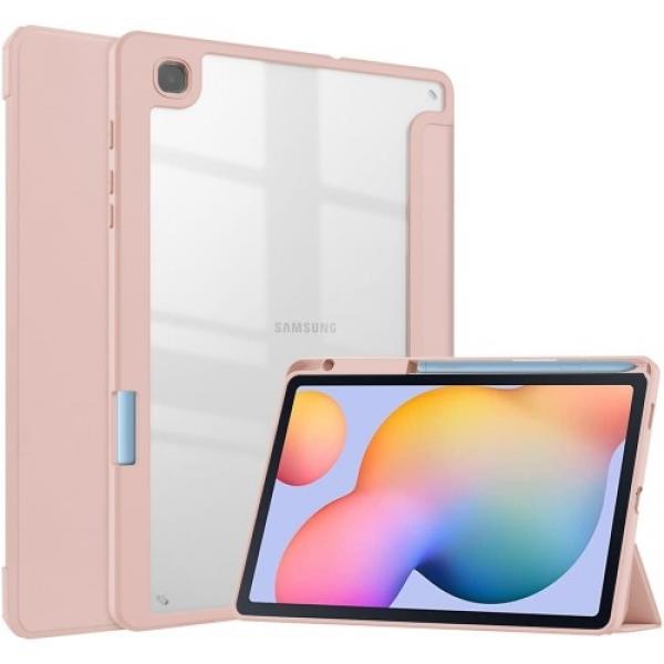 Etui Bizon Case Tab Clear Matt do Galaxy Tab S6 Lite 2024/2022/2020, różowozłote