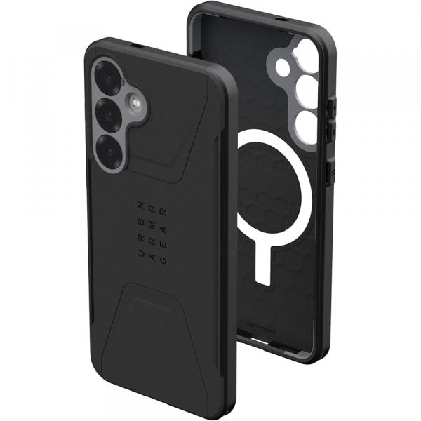 Etui pancerne Urban Armor Gear Civilian Magnet do Galaxy S25 Plus, czarne