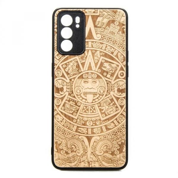 Drewniane etui do Oppo Reno 6 5G, Bewood Kalendarz Aztecki Aniegre