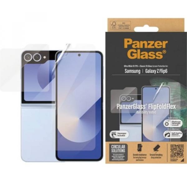 Zestaw folii PanzerGlass Ultra-Wide Fit TPU i szkła hartowanego Classic Fit Glass do Galaxy Z Flip6