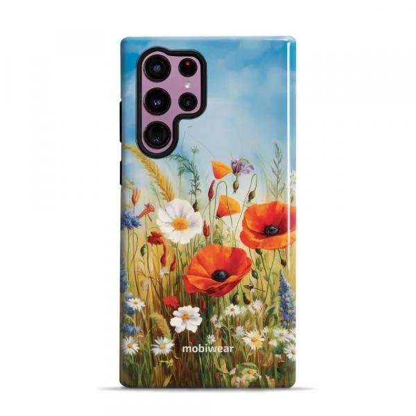Etui ochronne do Galaxy S22 Ultra, Mobiwear Elite Pro, łąkowe kwiaty