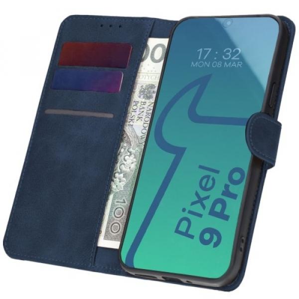 Etui z klapką Bizon Case Pocket do Google Pixel 9 Pro XL, granatowe