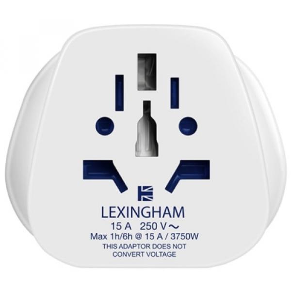 Adapter podróżny / przejściówka Lexingham z wyjściem EU, 2 szt. białe