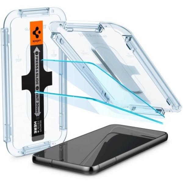 Szkło do etui + Aplikator Spigen Glas.tr EZ Fit 2-Pack do Galaxy S23 Plus