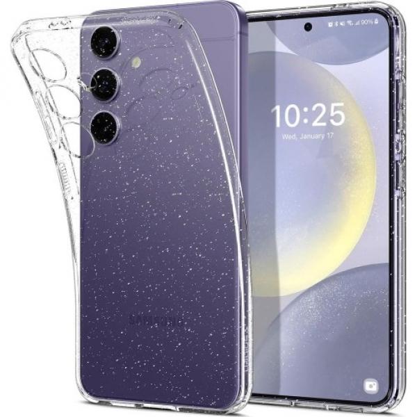 Etui Spigen Liquid Crystal Glitter do Galaxy S24 Plus, przezroczyste z brokatem