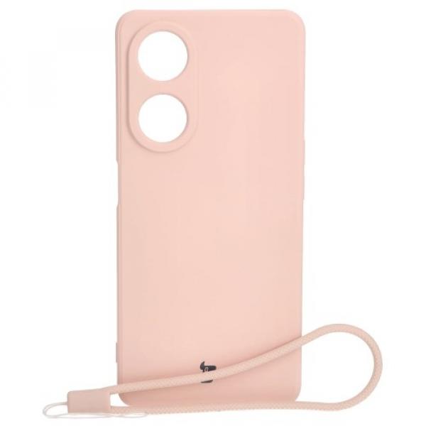 Etui Bizon Case Silicone Sq do Oppo A98 5G, jasnoróżowe