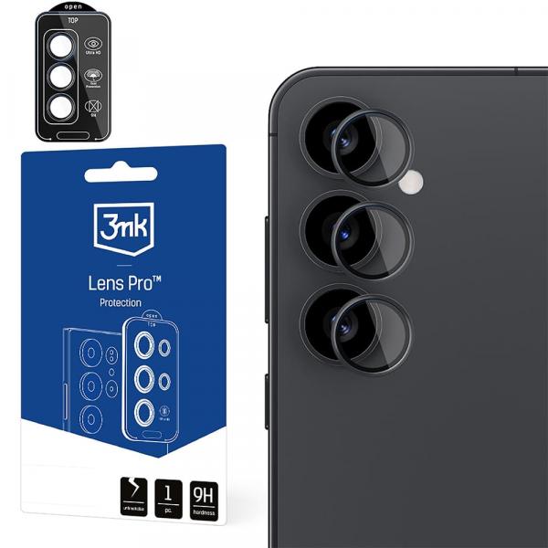 Osłona na aparat 3mk Lens Protection Pro, 1 zestaw dla Samsung Galaxy S25, czarna
