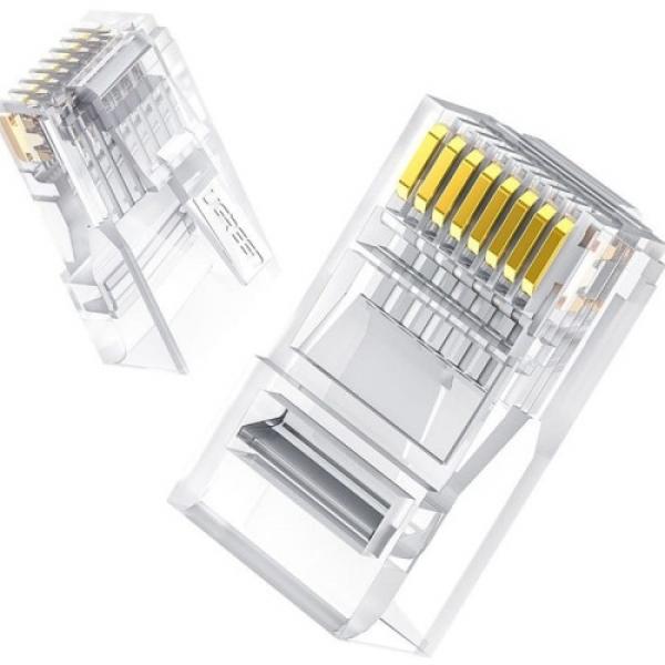 Wtyk RJ45 Ugreen Cat 6, 100 sztuk, przezroczyste