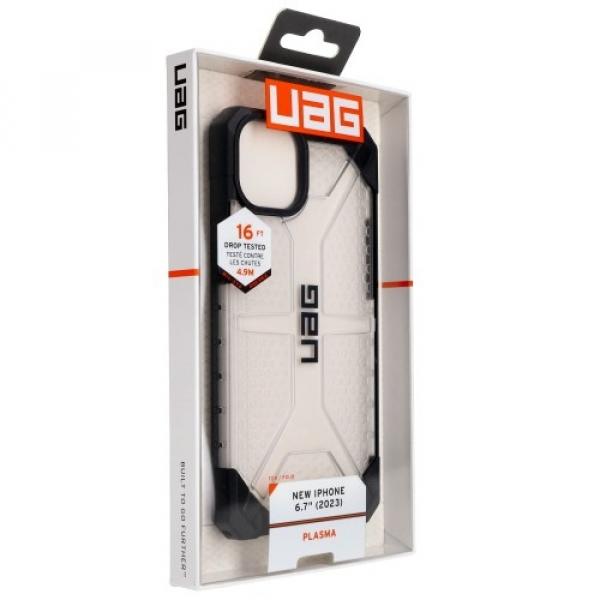 Etui pancerne Urban Armor Gear Plasma do iPhone 15 Plus, przezroczyste