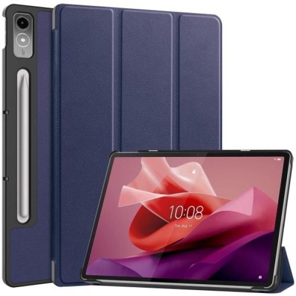 Etui Bizon Case Tab Croc do Lenovo Tab P12 12.7 TB 370, granatowe