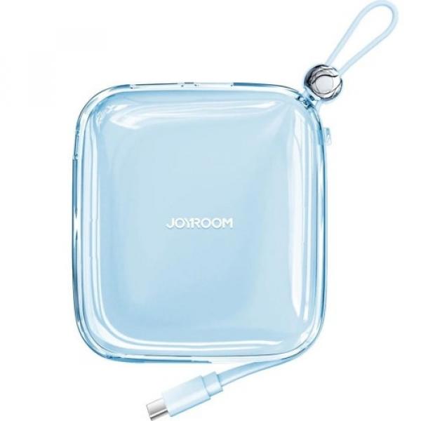 Powerbank Joyroom Jelly Series 10000mAh 22.5W USB-C/USB-A, z kablem Lightning, niebieski