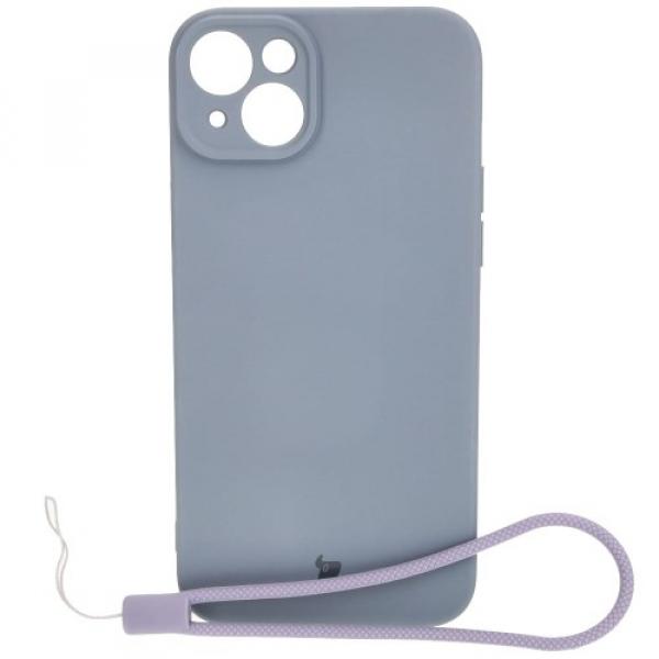 Etui Bizon Case Silicone do iPhone 15 Plus, szare