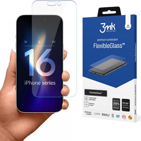 Szkło ochronne 3mk FlexibleGlass do iPhone 16 Pro