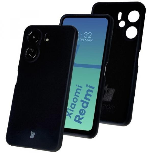 Silikonowe etui Bizon Soft Case do Xiaomi Redmi 13C 4G / Xiaomi Redmi 13C 5G / Xiaomi Poco C65, czarne