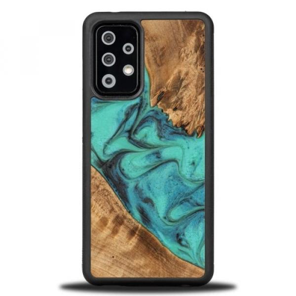 Drewniane etui do Galaxy A52s / A52 5G / A52 4G, Bewood Unique Turquoise