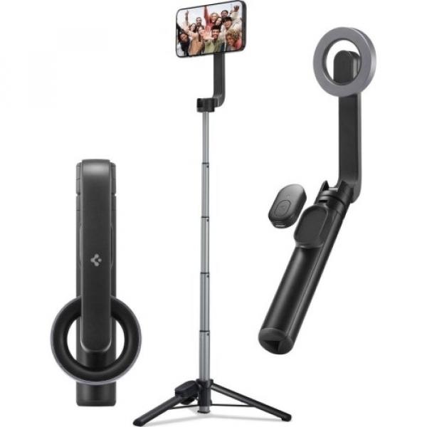 Uchwyt, kijek, statyw Spigen S570W MagSafe Bluetooth Selfie Stick Tripod, czarny