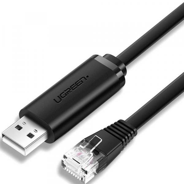 Adapter Ugreen CM204 USB-A 2.0 do Ethernet RJ45, czarny