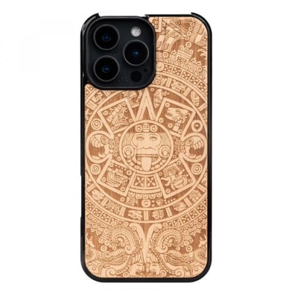 Drewniane etui do iPhone 16 Pro Max, Bewood Kalendarz Aztecki Aniegre