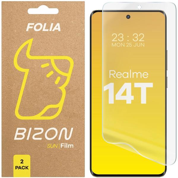 Folia matowa Bizon Glass Film Sun do Realme 14T 5G, 2 sztuki