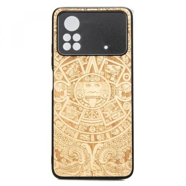 Drewniane etui do Xiaomi Poco X4 Pro 5G, Bewood Kalendarz Aztecki Aniegre