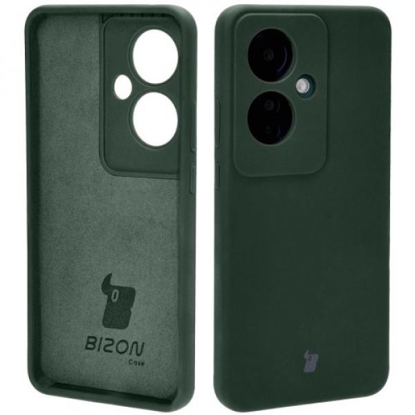 Silikonowe etui Bizon Soft Case do Oppo Reno11 F 5G, ciemnozielone