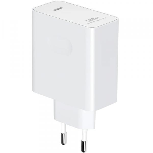 Ładowarka sieciowa Honor Super Charge Power Adapter GaN Slim, 100W, 1x USB-C, biała